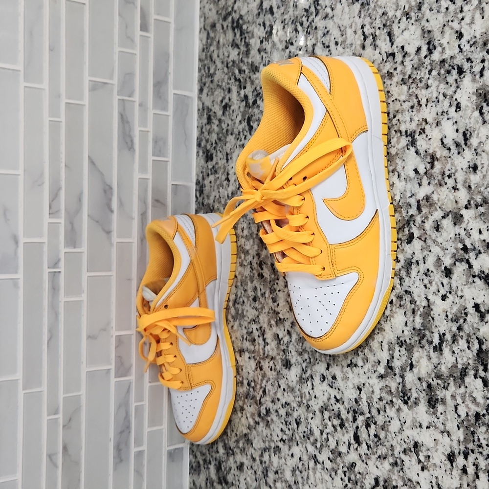 Nike Women's Sneakers Yellow and White - Picture 5 of 7